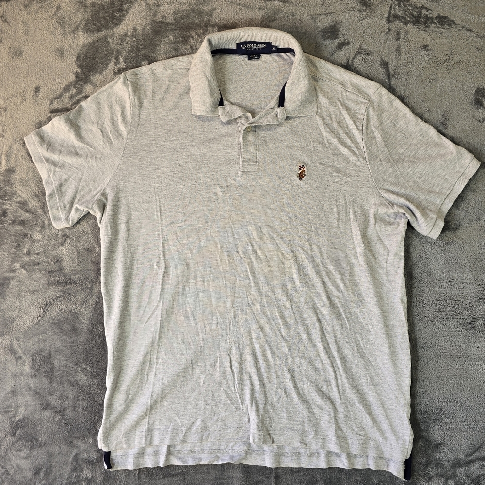 U.S. Polo Assn. Light Gray Polo Shirt Luxury Feel Size XL - Picture 1 of 6
